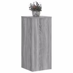 vidaXL Plant Stands Garden Plant Pot Holder Flower Stand 2 pcs Engineered wood - grey sonoma, 30 x 30 x 70 cm - Additional view 2