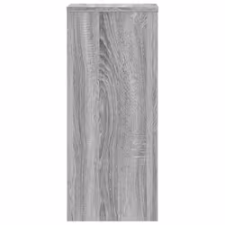 vidaXL Plant Stands Garden Plant Pot Holder Flower Stand 2 pcs Engineered wood - grey sonoma, 30 x 30 x 70 cm - Additional view 4