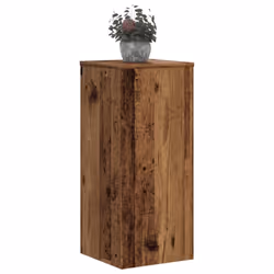 vidaXL Plant Stands Garden Plant Pot Holder Flower Stand 2 pcs Engineered wood - old wood, 30 x 30 x 70 cm