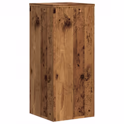 vidaXL Plant Stands Garden Plant Pot Holder Flower Stand 2 pcs Engineered wood - old wood, 30 x 30 x 70 cm - Additional view 6