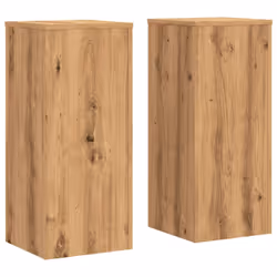 vidaXL Plant Stands Garden Plant Pot Holder Flower Stand 2 pcs Engineered wood - oak, 30 x 30 x 70 cm