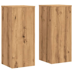 vidaXL Plant Stands Garden Plant Pot Holder Flower Stand 2 pcs Engineered wood - oak, 30 x 30 x 70 cm