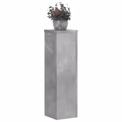 vidaXL Plant Stands Garden Plant Pot Holder Flower Stand 2 pcs Engineered wood - concrete grey, 17 x 17 x 60 cm