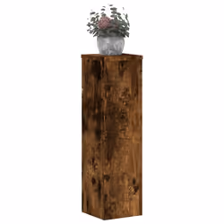 vidaXL Plant Stands Garden Plant Pot Holder Flower Stand 2 pcs Engineered wood - smoked oak, 17 x 17 x 60 cm - Additional view 2