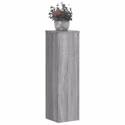 vidaXL Plant Stands Garden Plant Pot Holder Flower Stand 2 pcs Engineered wood - grey sonoma, 17 x 17 x 60 cm