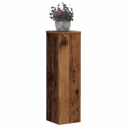 vidaXL Plant Stands Garden Plant Pot Holder Flower Stand 2 pcs Engineered wood - old wood, 17 x 17 x 60 cm