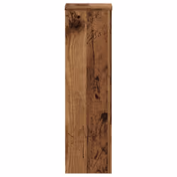 vidaXL Plant Stands Garden Plant Pot Holder Flower Stand 2 pcs Engineered wood - old wood, 17 x 17 x 60 cm - Additional view 4