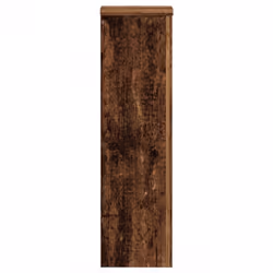 vidaXL Plant Stands Garden Plant Pot Holder Flower Stand 2 pcs Engineered wood - old wood, 17 x 17 x 60 cm - Additional view 5