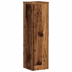 vidaXL Plant Stands Garden Plant Pot Holder Flower Stand 2 pcs Engineered wood - old wood, 17 x 17 x 60 cm - Additional view 6