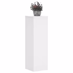 vidaXL Plant Stands Garden Plant Pot Holder Flower Stand 2 pcs Engineered wood - white, 25 x 25 x 80 cm