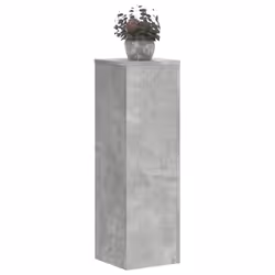 vidaXL Plant Stands Garden Plant Pot Holder Flower Stand 2 pcs Engineered wood - concrete grey, 25 x 25 x 80 cm