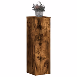 vidaXL Plant Stands Garden Plant Pot Holder Flower Stand 2 pcs Engineered wood - smoked oak, 25 x 25 x 80 cm - Additional view 2