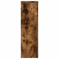 vidaXL Plant Stands Garden Plant Pot Holder Flower Stand 2 pcs Engineered wood - smoked oak, 25 x 25 x 80 cm - Additional view 4