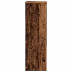 vidaXL Plant Stands Garden Plant Pot Holder Flower Stand 2 pcs Engineered wood - old wood, 25 x 25 x 80 cm - Additional view 4