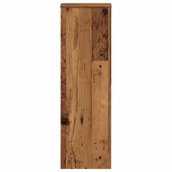 vidaXL Plant Stands Garden Plant Pot Holder Flower Stand 2 pcs Engineered wood - old wood, 25 x 25 x 80 cm - Additional view 5
