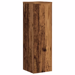 vidaXL Plant Stands Garden Plant Pot Holder Flower Stand 2 pcs Engineered wood - old wood, 25 x 25 x 80 cm - Additional view 6