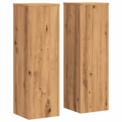 vidaXL Plant Stands Garden Plant Pot Holder Flower Stand 2 pcs Engineered wood - oak, 25 x 25 x 80 cm