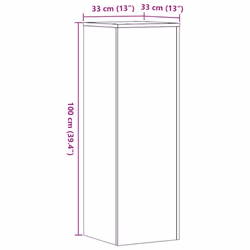 vidaXL Plant Stand Plant Pot Holder Flower Stand Engineered Wood - smoked oak - Additional view 8