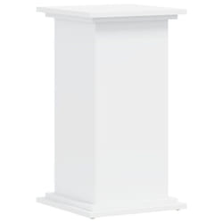 vidaXL Plant Stand Plant Pot Plant Holder Outdoor Flower Stand Engineered Wood - white, 33 x 33 x 60 cm