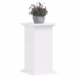 vidaXL Plant Stand Plant Pot Plant Holder Outdoor Flower Stand Engineered Wood - white, 33 x 33 x 60 cm - Additional view 2