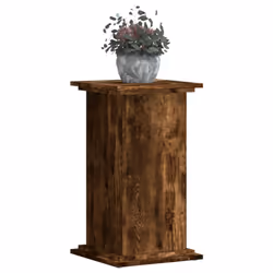 vidaXL Plant Stand Plant Pot Plant Holder Outdoor Flower Stand Engineered Wood - smoked oak, 33 x 33 x 60 cm - Additional view 2