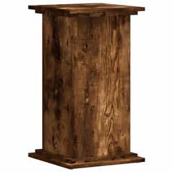 vidaXL Plant Stand Plant Pot Plant Holder Outdoor Flower Stand Engineered Wood - smoked oak, 33 x 33 x 60 cm - Additional view 5
