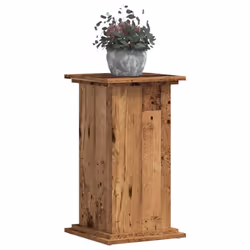vidaXL Plant Stand Plant Pot Plant Holder Outdoor Flower Stand Engineered Wood - old wood, 33 x 33 x 60 cm
