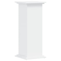vidaXL Plant Stand Plant Pot Plant Holder Outdoor Flower Stand Engineered Wood - white, 33 x 33 x 80 cm