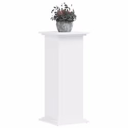 vidaXL Plant Stand Plant Pot Plant Holder Outdoor Flower Stand Engineered Wood - white, 33 x 33 x 80 cm