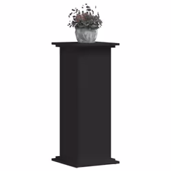 vidaXL Plant Stand Plant Pot Plant Holder Outdoor Flower Stand Engineered Wood - black, 33 x 33 x 80 cm - Additional view 2