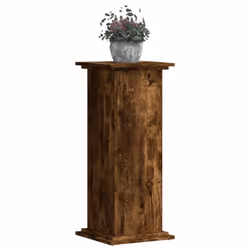 vidaXL Plant Stand Plant Pot Plant Holder Outdoor Flower Stand Engineered Wood - smoked oak, 33 x 33 x 80 cm