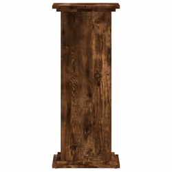 vidaXL Plant Stand Plant Pot Plant Holder Outdoor Flower Stand Engineered Wood - smoked oak, 33 x 33 x 80 cm - Additional view 4