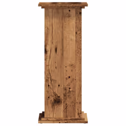 vidaXL Plant Stand Plant Pot Plant Holder Outdoor Flower Stand Engineered Wood - old wood, 33 x 33 x 80 cm - Additional view 4