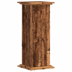 vidaXL Plant Stand Plant Pot Plant Holder Outdoor Flower Stand Engineered Wood - old wood, 33 x 33 x 80 cm - Additional view 5