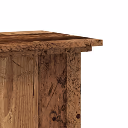 vidaXL Plant Stand Plant Pot Plant Holder Outdoor Flower Stand Engineered Wood - old wood, 33 x 33 x 80 cm - Additional view 6