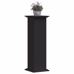 vidaXL Plant Stand Plant Pot Plant Holder Outdoor Flower Stand Engineered Wood - black, 33 x 33 x 100 cm
