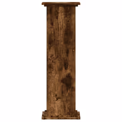 vidaXL Plant Stand Plant Pot Plant Holder Outdoor Flower Stand Engineered Wood - smoked oak, 33 x 33 x 100 cm - Additional view 4