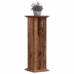 vidaXL Plant Stand Plant Pot Plant Holder Outdoor Flower Stand Engineered Wood - old wood, 33 x 33 x 100 cm