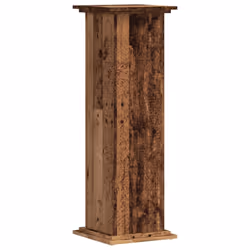 vidaXL Plant Stand Plant Pot Plant Holder Outdoor Flower Stand Engineered Wood - old wood, 33 x 33 x 100 cm - Additional view 5