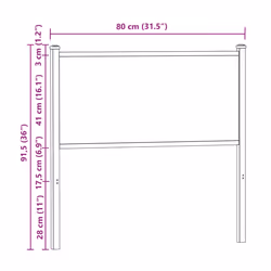 VidaXL 4007693 headboard/footboard Oak - Additional view 6