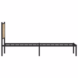 vidaXL Metal Bed Frame with Headboard Bed Base Bedstead Sonoma Oak 80x200 cm - Additional view 5