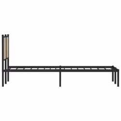 vidaXL Metal Bed Frame with Headboard Bed Base Bedstead Sonoma Oak 120x200 cm - Additional view 5