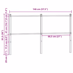 VidaXL 4007798 headboard/footboard Brown, Oak - Additional view 7