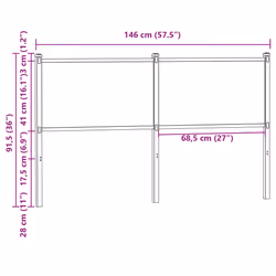 VidaXL 4007799 headboard/footboard Brown, Oak - Additional view 7
