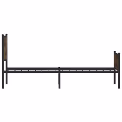 vidaXL Metal Bed Frame with Headboard & Footboard Smoked Oak 90x190 cm Single - Additional view 5