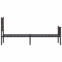 vidaXL Metal Bed Frame with Headboard and Footboard Bed Smoked Oak 90x200 cm - Additional view 5
