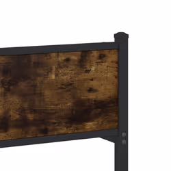 vidaXL Metal Bed Frame with Headboard and Footboard Smoked Oak 137x190 cm - Additional view 7