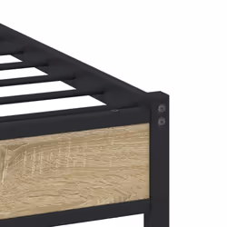 vidaXL Metal Bed Frame with Headboard Bed Base Bedstead Sonoma Oak 140x200 cm - Additional view 7