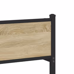 vidaXL Metal Bed Frame with Headboard and Footboard Sonoma Oak 100x200 cm - Additional view 7