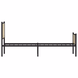 vidaXL Metal Bed Frame with Headboard and Footboard Sonoma Oak 107x203 cm - Additional view 5